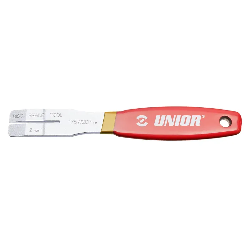 Unior 2 For 1 Disc Brake Tool in Red