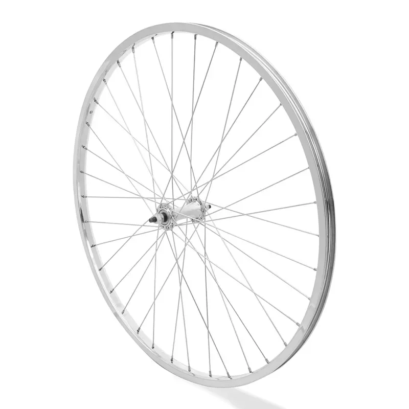 Wheels Front Wheel 26x1-3/8-inch Single Wall Nutted in Silver