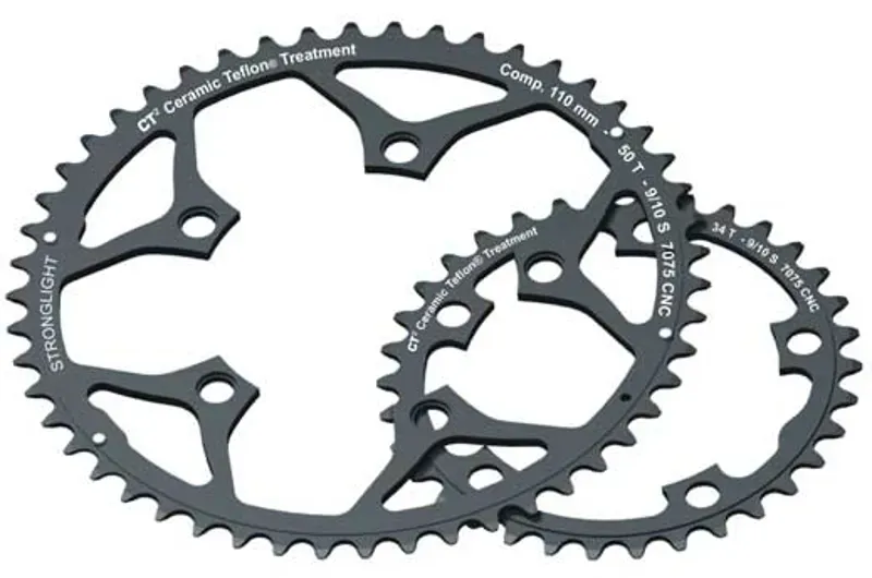 Stronglight 110PCD Type S - 5083 Series 5-Arm Road Black Chainrings 48T- 50