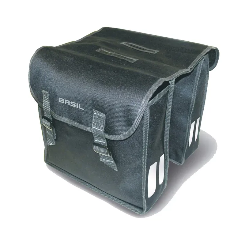 Basil Mara Double Pannier Bag in Black