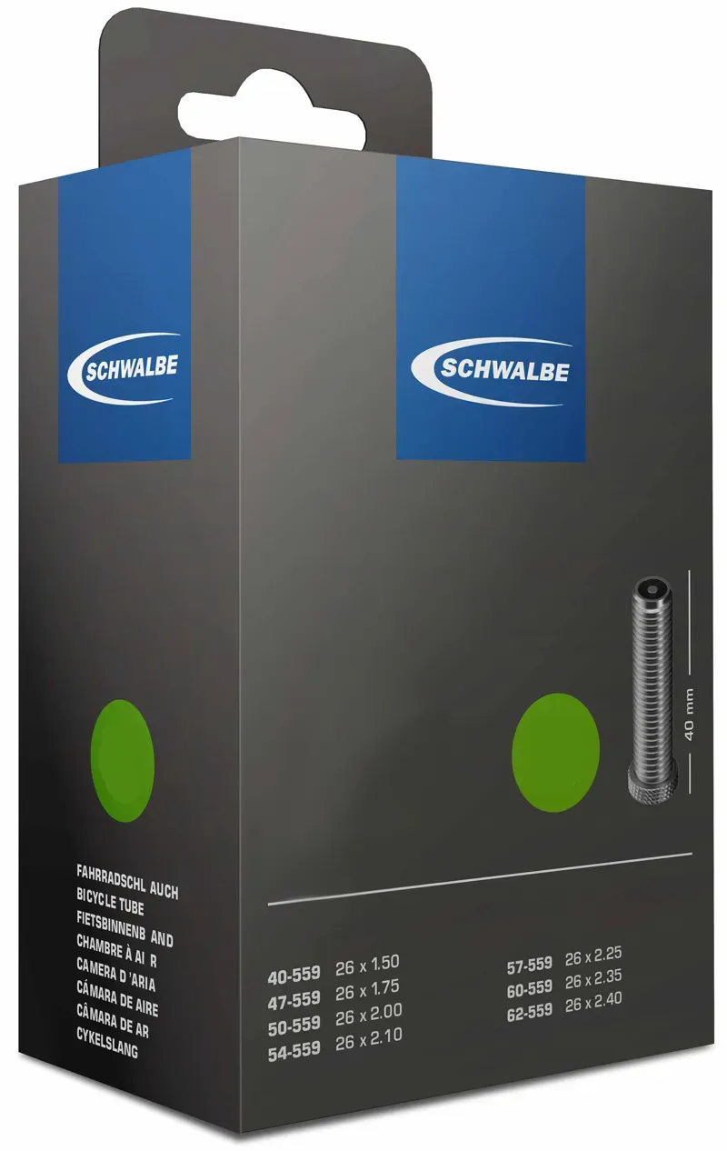 Schwalbe Schrader Valve Inner Tube - AV1 45 degree 12 1/2x2 1/4
