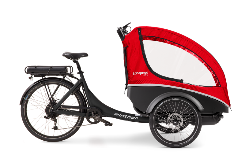 Winther Kangaroo Lite with Shimano EP6 Mid Motor in Red 