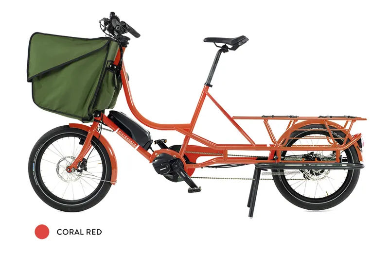 Bicicapace Justlong Longtail Cargo Bike in Red-1