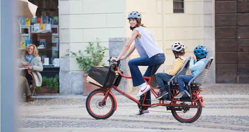 Bicicapace Justlong Longtail Cargo Bike in Red-7