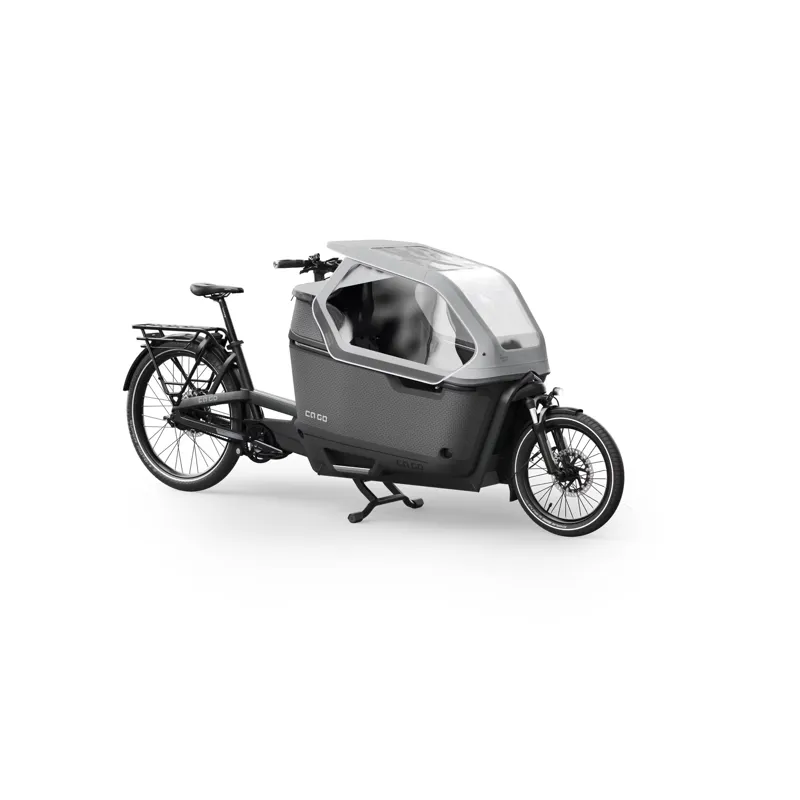 Ca Go FS200 Family Plus Edition 5 Black Grey e-Cargo Bike in Black-1