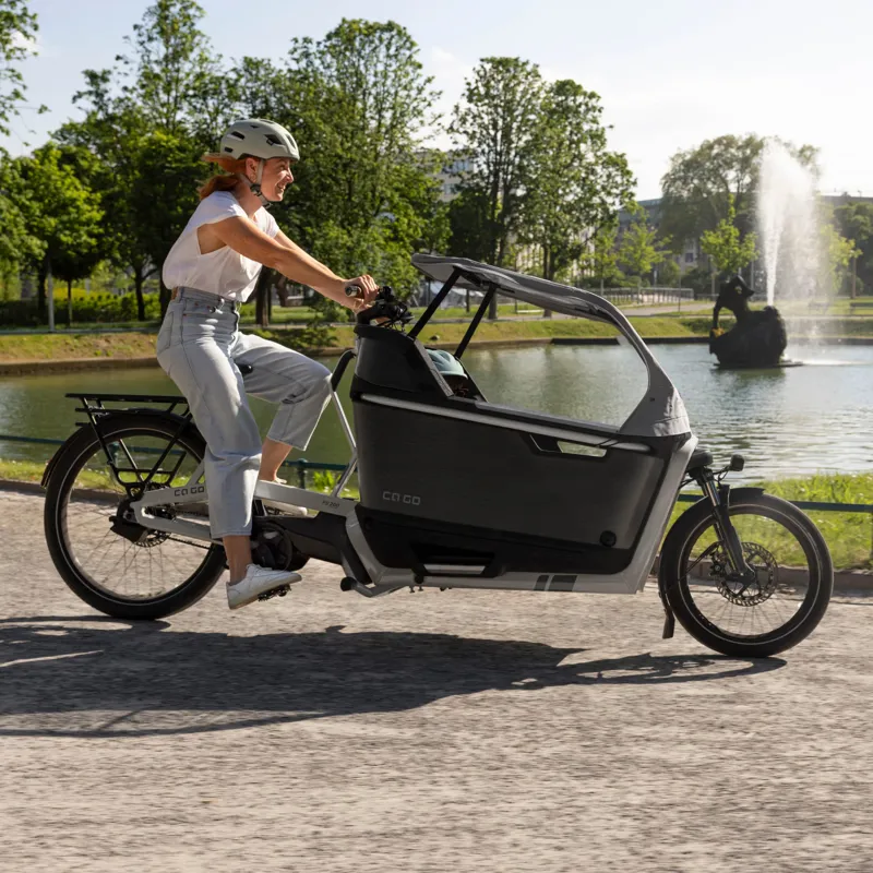 Ca Go FS200 Family Plus Edition 5 Black Grey e-Cargo Bike in Black-3