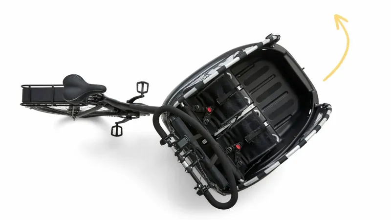 Winther Kangaroo Luxe with Red Canopy Shimano EP6 Mid Motor-1