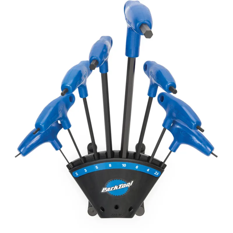 Park Tool PH-1.2 P-Handled Hex Wrench Set w/Holder in Blue
