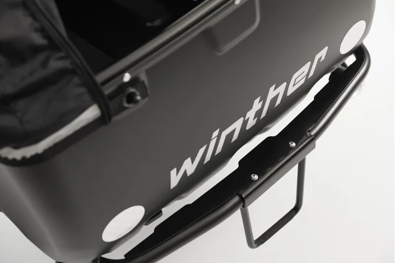 Winther Cargoo Black Frame Red Canopy Mid Motor-5